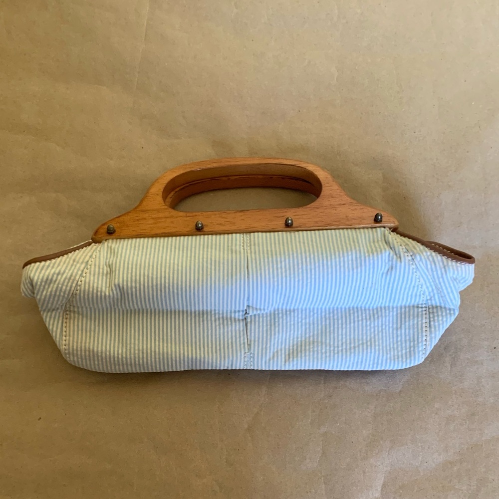 Vintage J.Crew seer sucker handheld bag.